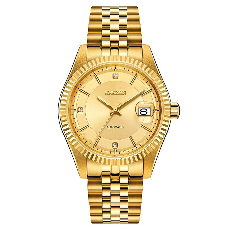 NAKZEN Watch Luxury Men Automatic Mechanical Tourbillon Clock Fashion Sapphire Glass Stainless Steel Waterproof Watches NH35 Mov