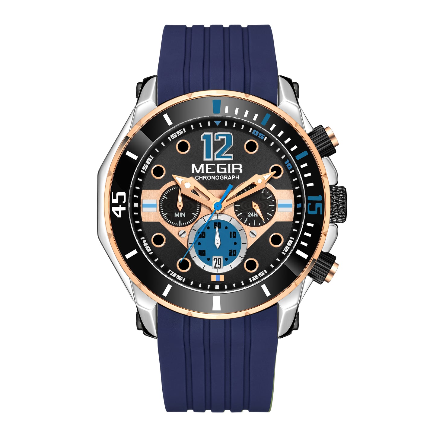 MEGIR Men Sport Military Watches Luminous Waterproof Male Chronograph Clock Luxury Casual Big Dial Wrist Watches Reloj Hombre
