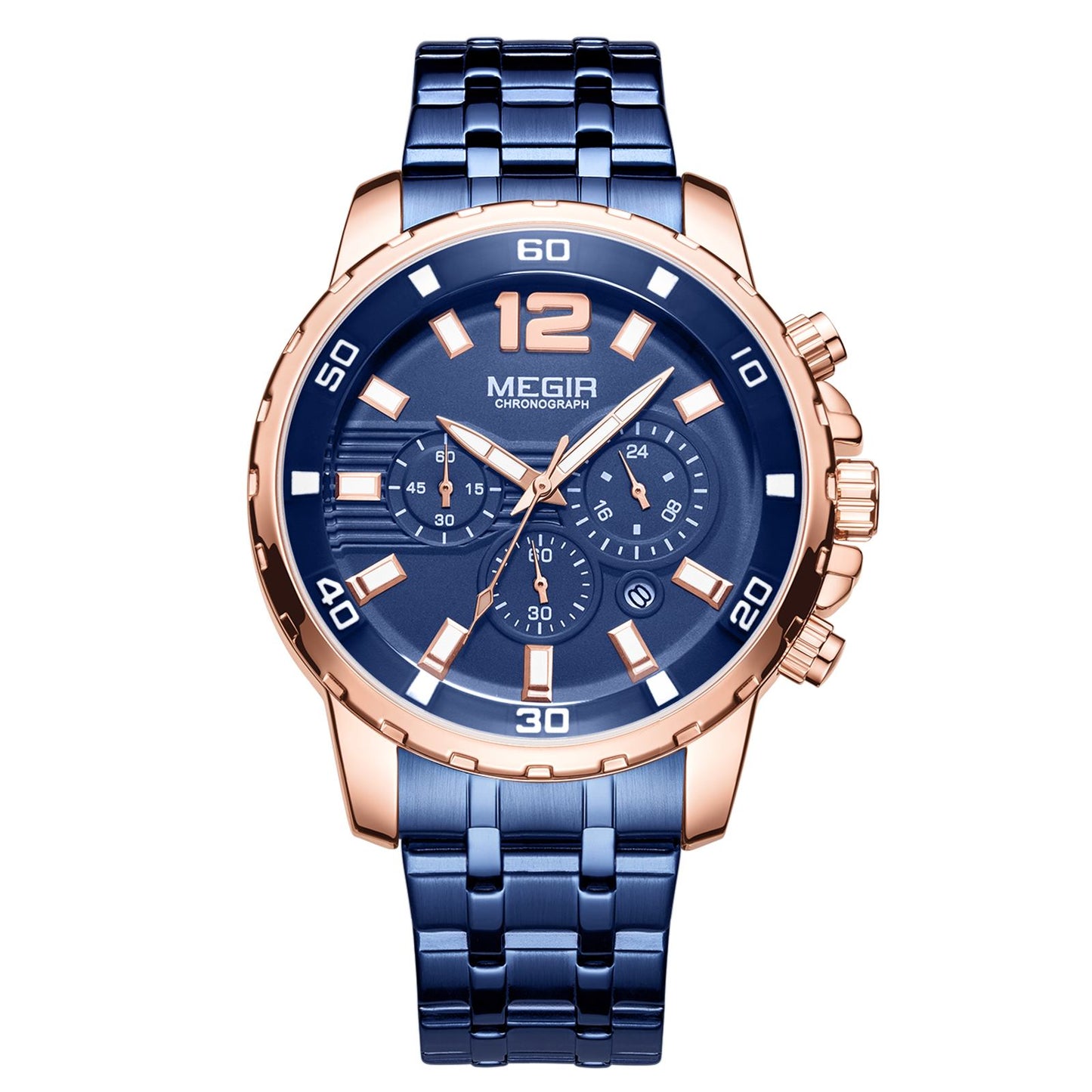 MEGIR Chronograph Quartz Men Watch Top Brand Luxury Military Wrist Watches Clock Men Relogio Masculino Business Wristwatch