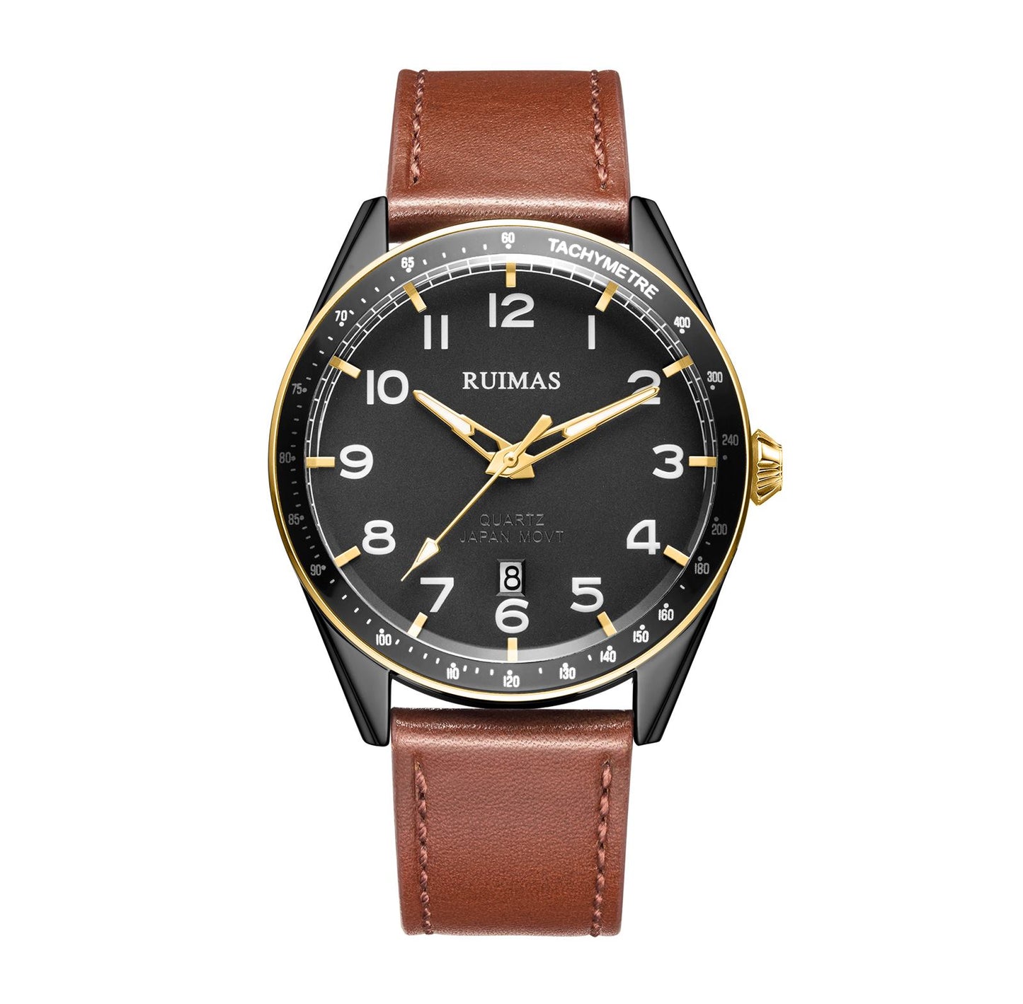 RUIMAS Men Quartz Watches Luxury Leather Sports Quartz Wristwatches Waterproof Luminous Casual Clock Auto Date Relogio Masculino