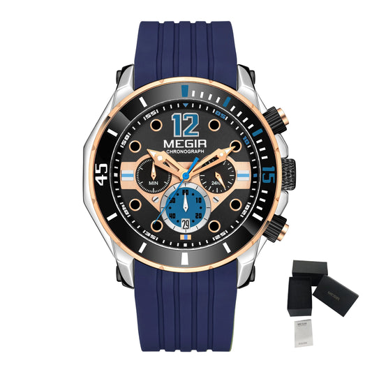 MEGIR Men Sport Military Watches Luminous Waterproof Male Chronograph Clock Luxury Casual Big Dial Wrist Watches Reloj Hombre
