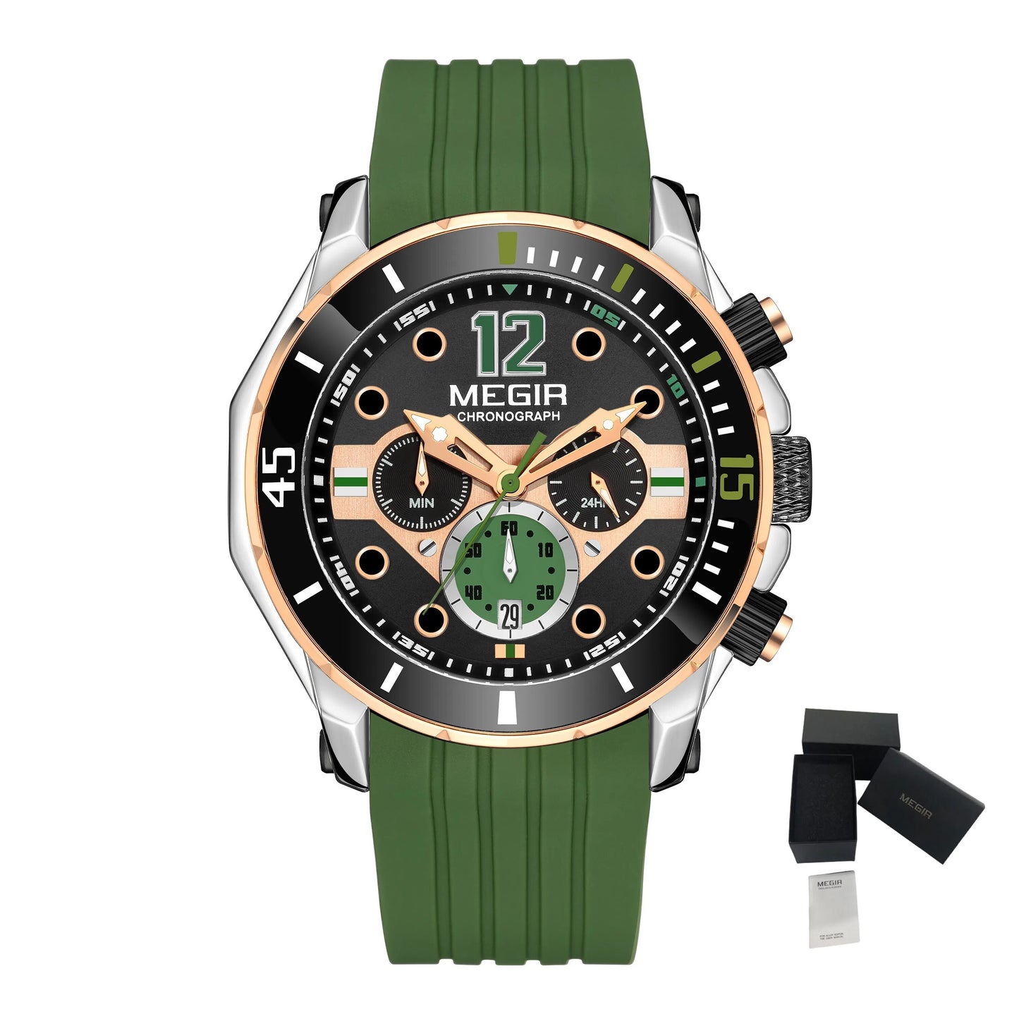 MEGIR Men Sport Military Watches Luminous Waterproof Male Chronograph Clock Luxury Casual Big Dial Wrist Watches Reloj Hombre