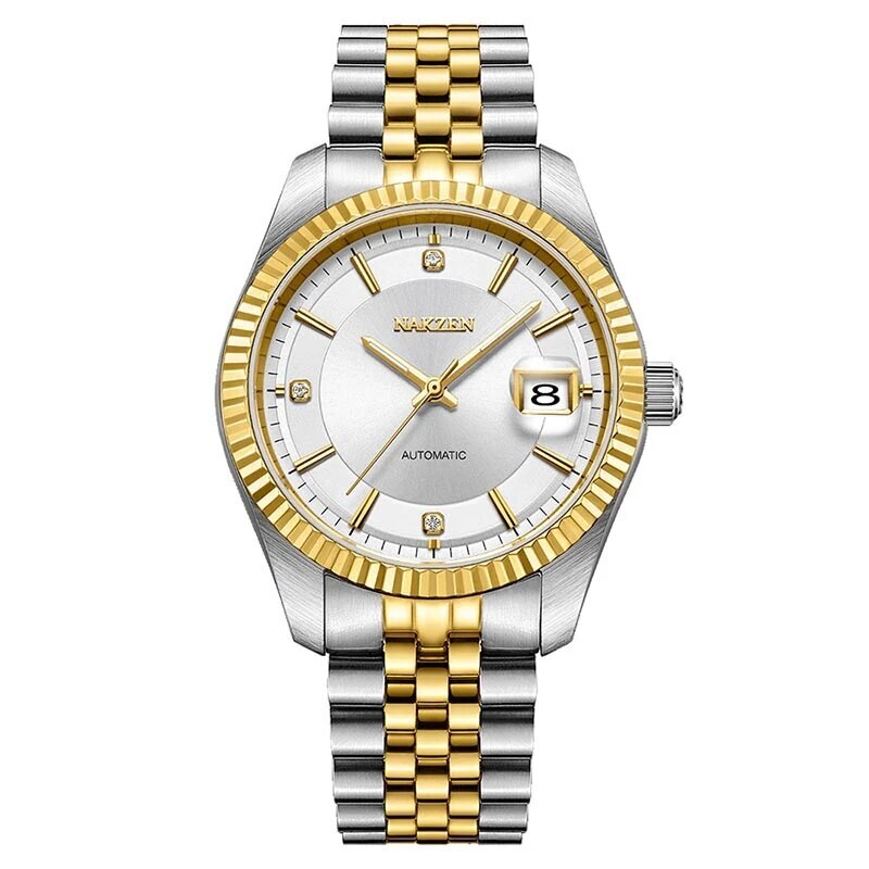 NAKZEN Watch Luxury Men Automatic Mechanical Tourbillon Clock Fashion Sapphire Glass Stainless Steel Waterproof Watches NH35 Mov