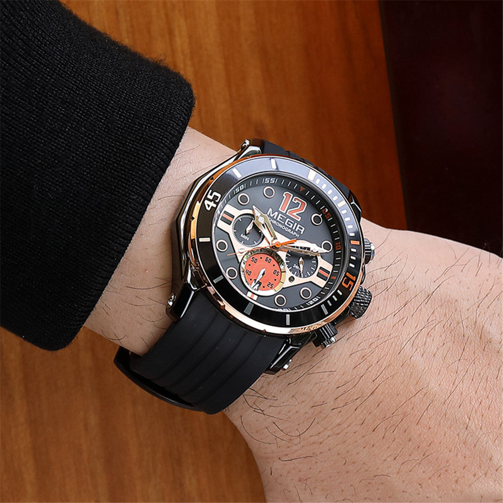 MEGIR Men Sport Military Watches Luminous Waterproof Male Chronograph Clock Luxury Casual Big Dial Wrist Watches Reloj Hombre