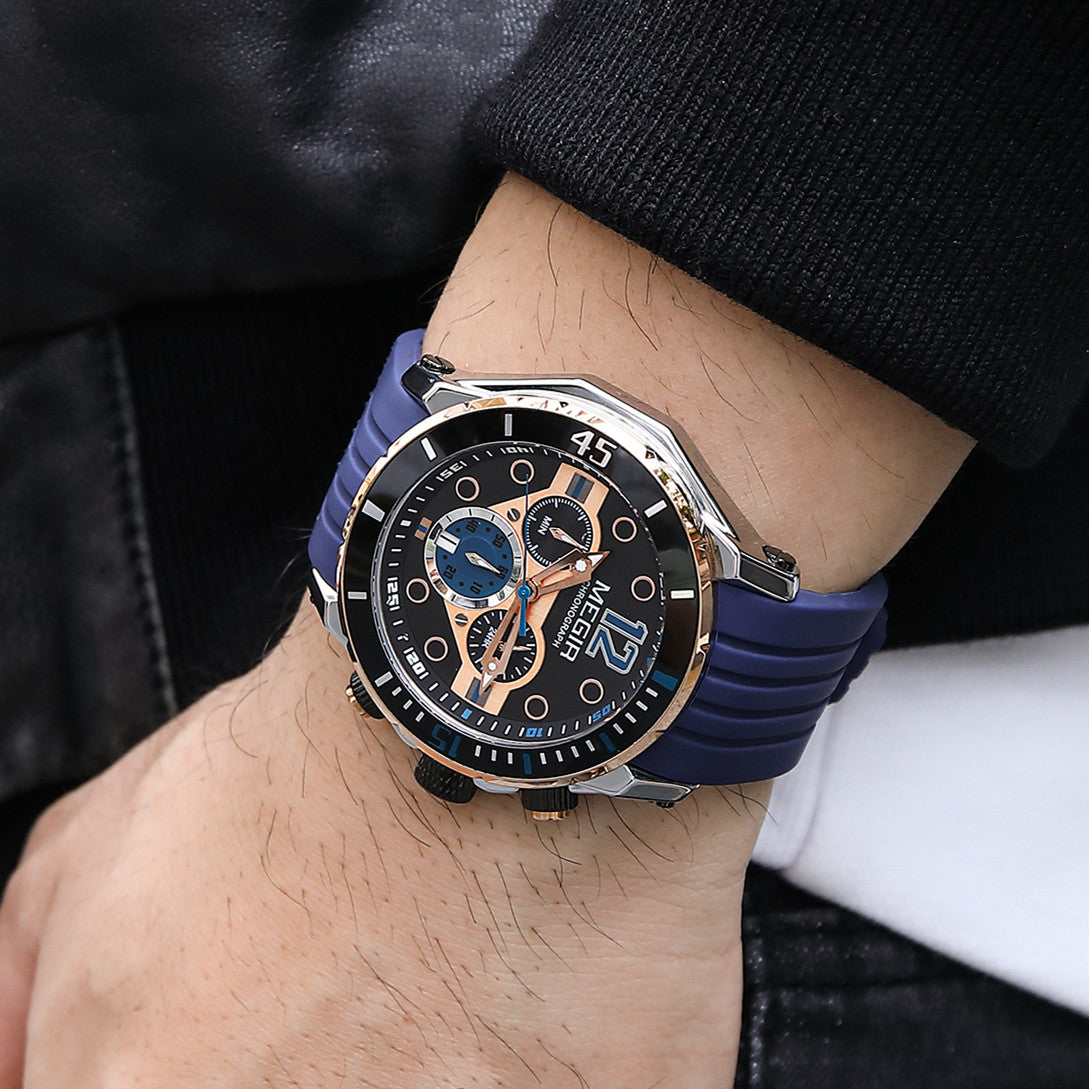 MEGIR Men Sport Military Watches Luminous Waterproof Male Chronograph Clock Luxury Casual Big Dial Wrist Watches Reloj Hombre