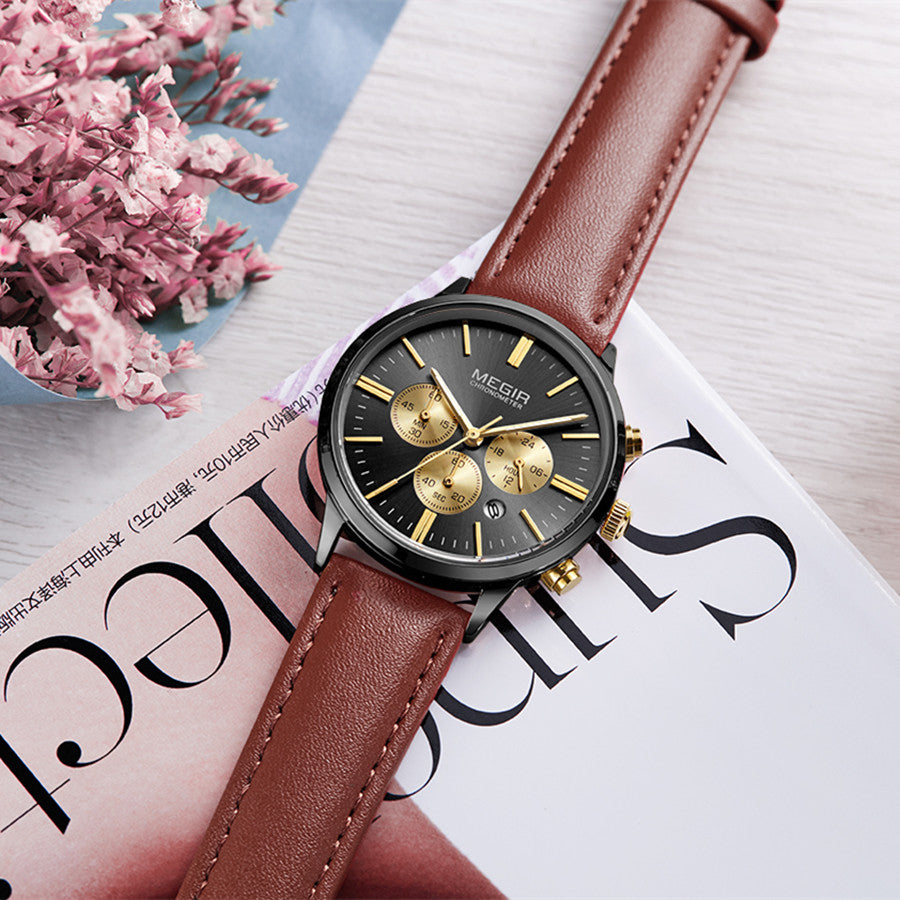 MEGIR Women Casual Watches Leather Strap Ladies Wristwatches Top Brand Luxury Fashion Female Dress Clock Relogio Feminino 2011L