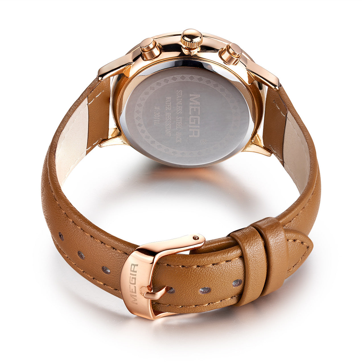 MEGIR Women Casual Watches Leather Strap Ladies Wristwatches Top Brand Luxury Fashion Female Dress Clock Relogio Feminino 2011L