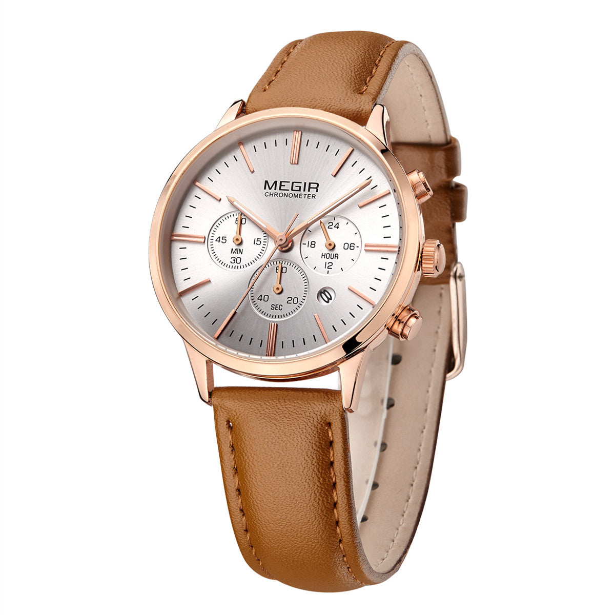 MEGIR Women Casual Watches Leather Strap Ladies Wristwatches Top Brand Luxury Fashion Female Dress Clock Relogio Feminino 2011L