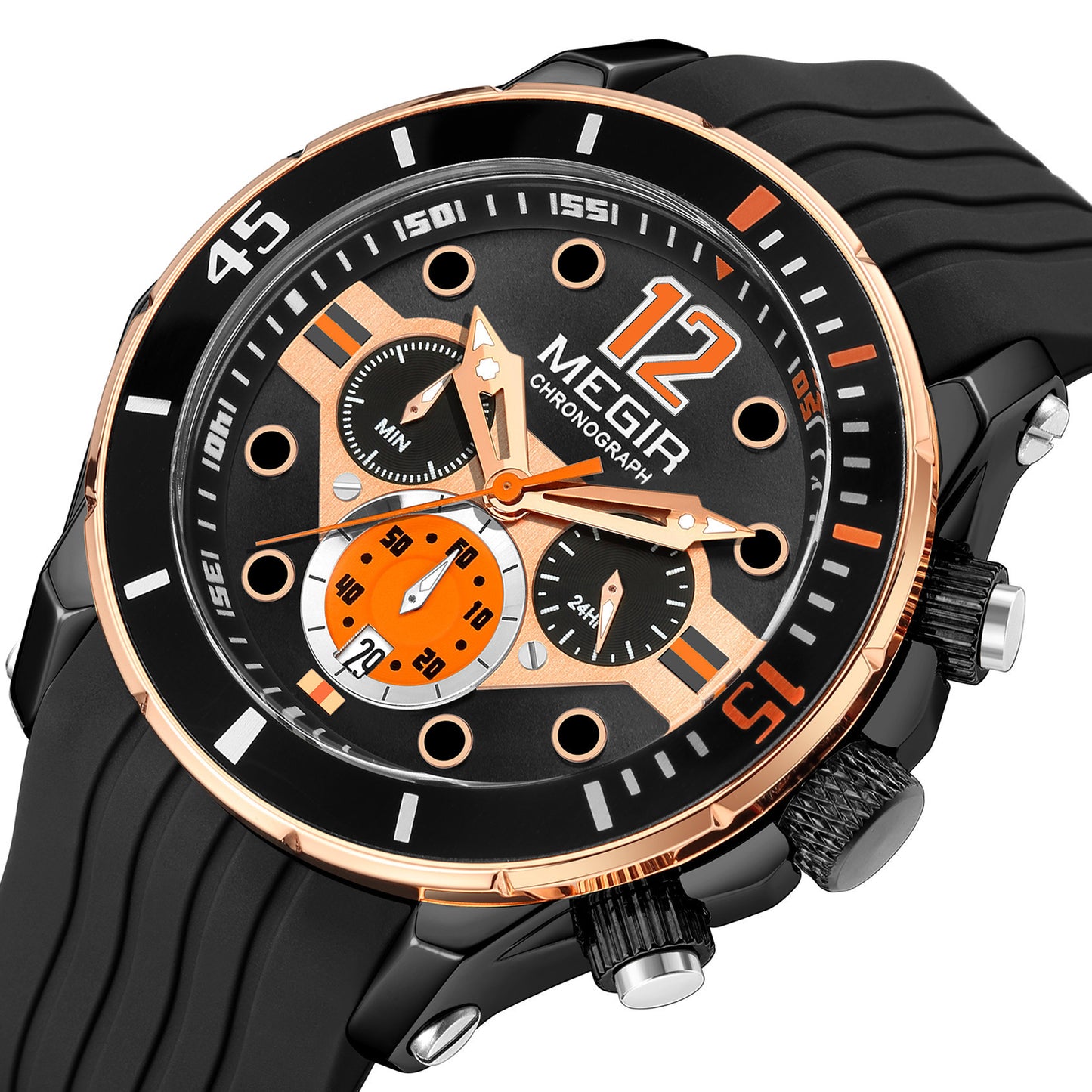 MEGIR Men Sport Military Watches Luminous Waterproof Male Chronograph Clock Luxury Casual Big Dial Wrist Watches Reloj Hombre