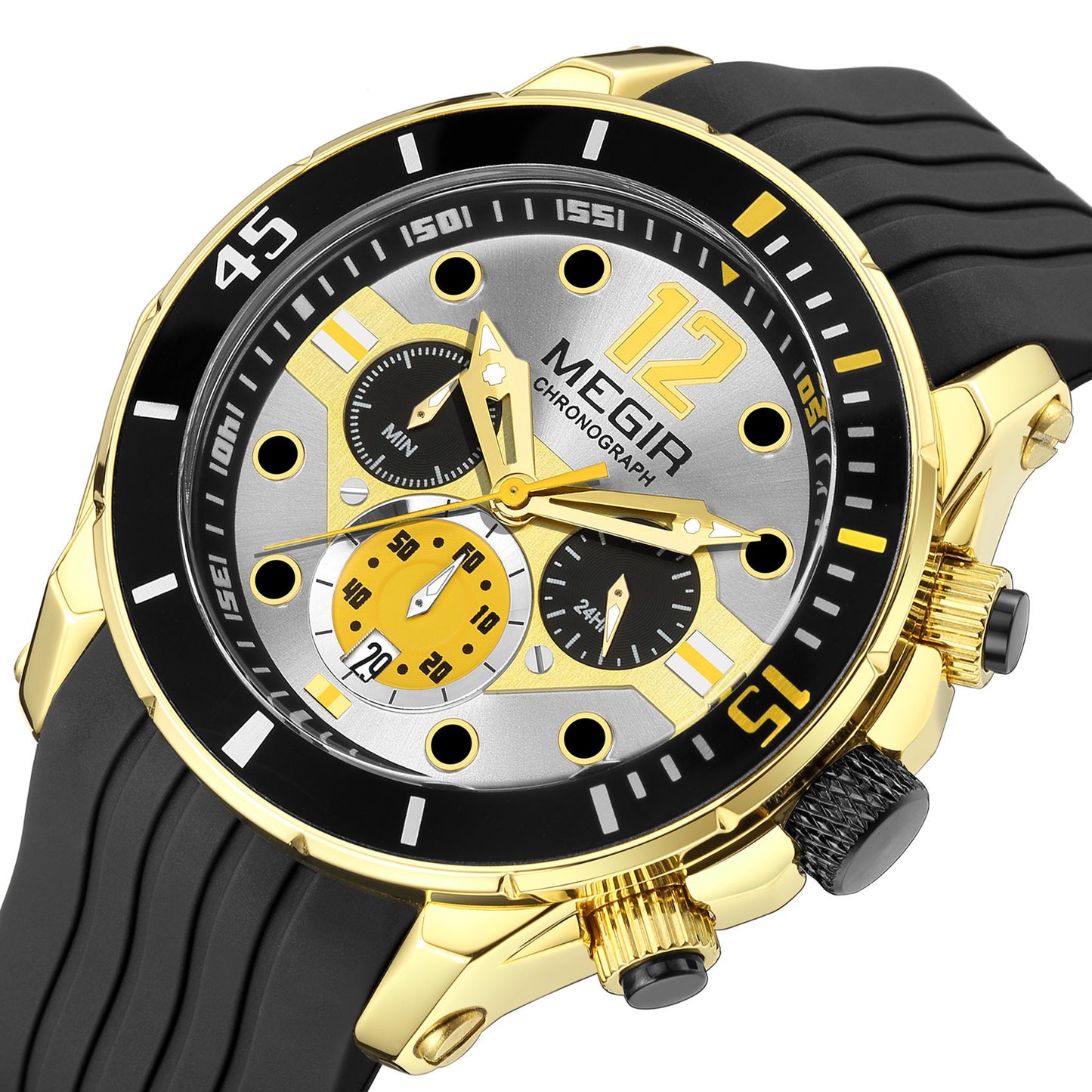 MEGIR Men Sport Military Watches Luminous Waterproof Male Chronograph Clock Luxury Casual Big Dial Wrist Watches Reloj Hombre