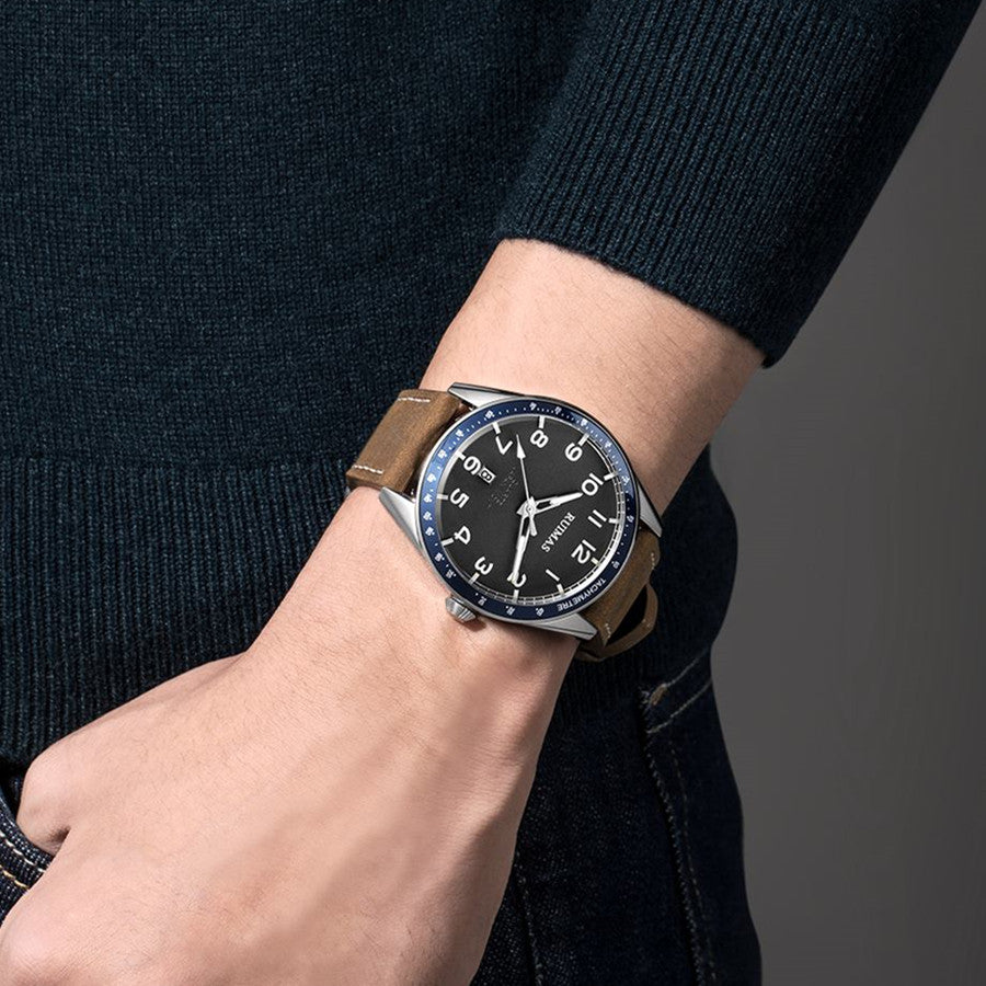 RUIMAS Men Quartz Watches Luxury Leather Sports Quartz Wristwatches Waterproof Luminous Casual Clock Auto Date Relogio Masculino